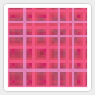 Dark Pink Plaid Sticker